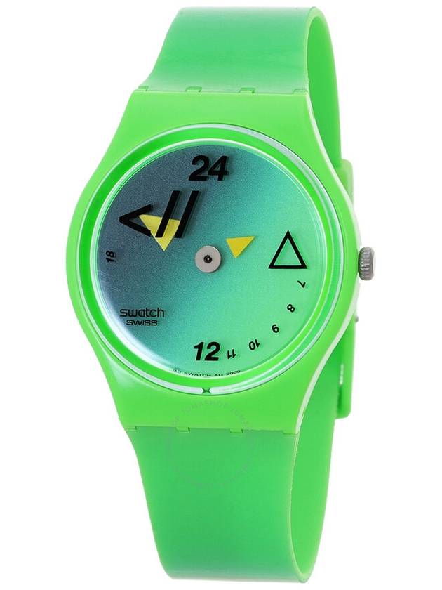 Swatch Fluo Quartz Green Dial Unisex Watch GZ216 - SWATCH - BALAAN 1