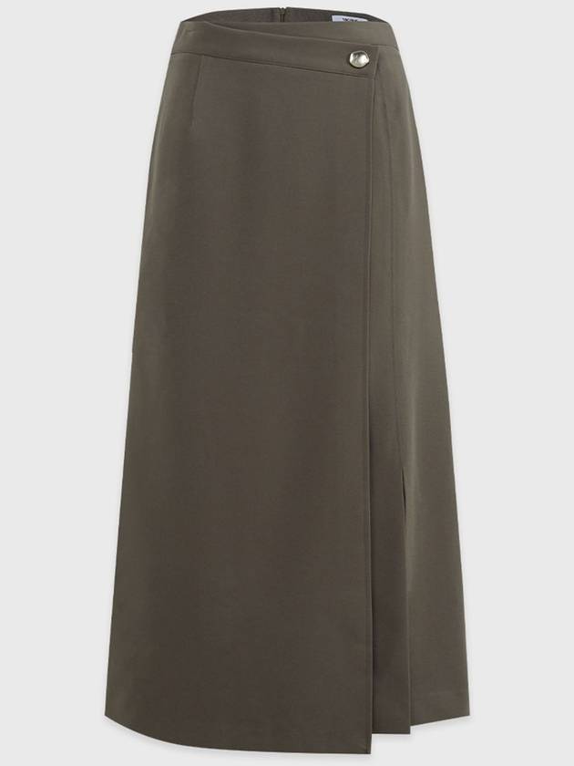 Bronze wrap button long A line skirt - MICANE - BALAAN 1