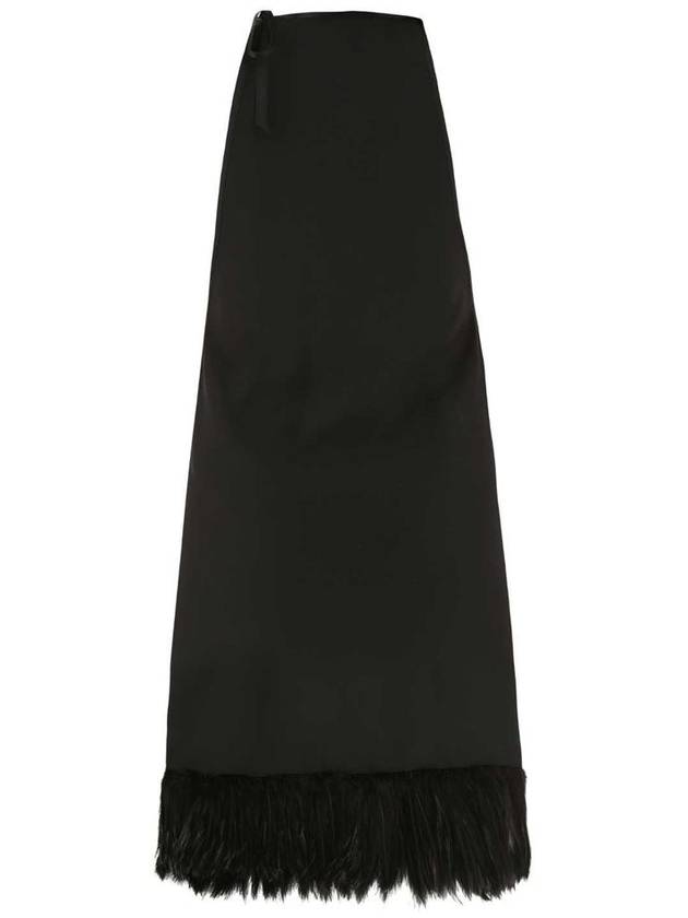 Crepe Midi Dress Black - SAINT LAURENT - BALAAN 3