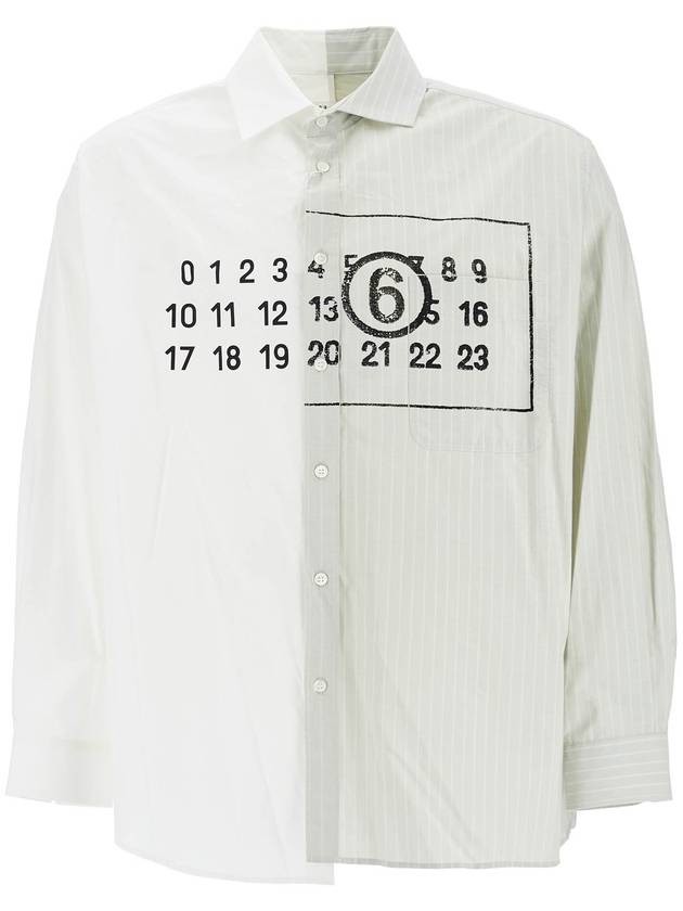 asymmetric numeric shirt with - MAISON MARGIELA - BALAAN 1