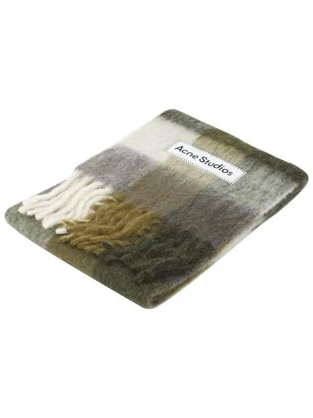 Acne CA0084 DID logo check mohair muffler - ACNE STUDIOS - BALAAN 1