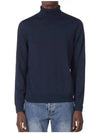 Men's Long Sleeve Wool Turtleneck Navy - A.P.C. - BALAAN 3