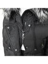 Women's Aphroti Silver Fox Fur Down Long Padding Black - MONCLER - BALAAN 7