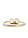 V Logo Signature Metal Crystal Ring Gold - VALENTINO - BALAAN 3