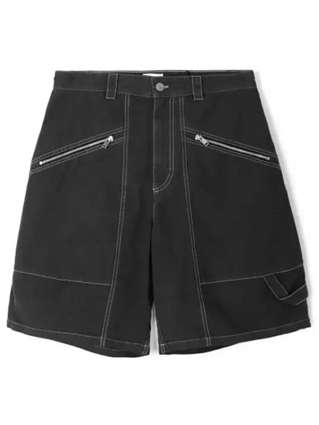 Peoni Zipper Pocket Shorts Black - ISABEL MARANT - BALAAN 2