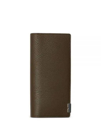 B-Cut Leather Two-Fold Long Wallet Brown - BURBERRY - BALAAN 2