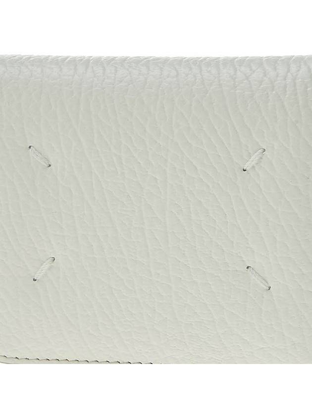 Stitched Logo Halfwallet White - MAISON MARGIELA - BALAAN 7