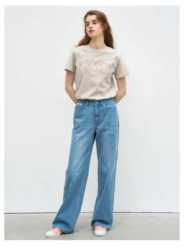 SEMI WIDE DENIM PANTS BLUE - BENSIMON - BALAAN 1