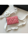 19 Gold Hardware Lambskin Flap Card Wallet Coral Pink - CHANEL - BALAAN 8