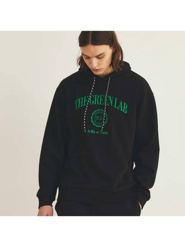 Varsity Graphic Hoodie Black - THE GREEN LAB - BALAAN 1