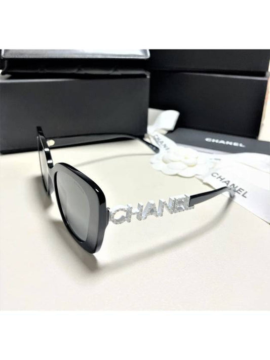 Eyewear Logo Square Sunglasses Black - CHANEL - BALAAN 2