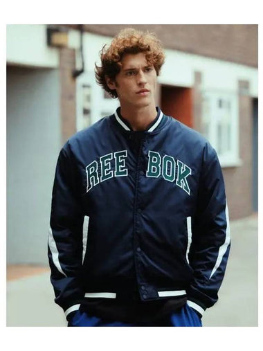 Reversible lightweight varsity jacket navy - REEBOK - BALAAN 1