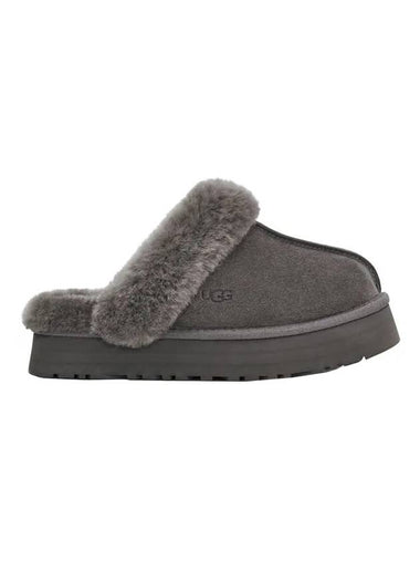 Women's Diskett Fleece Platform Slippers Grey - UGG - BALAAN 1