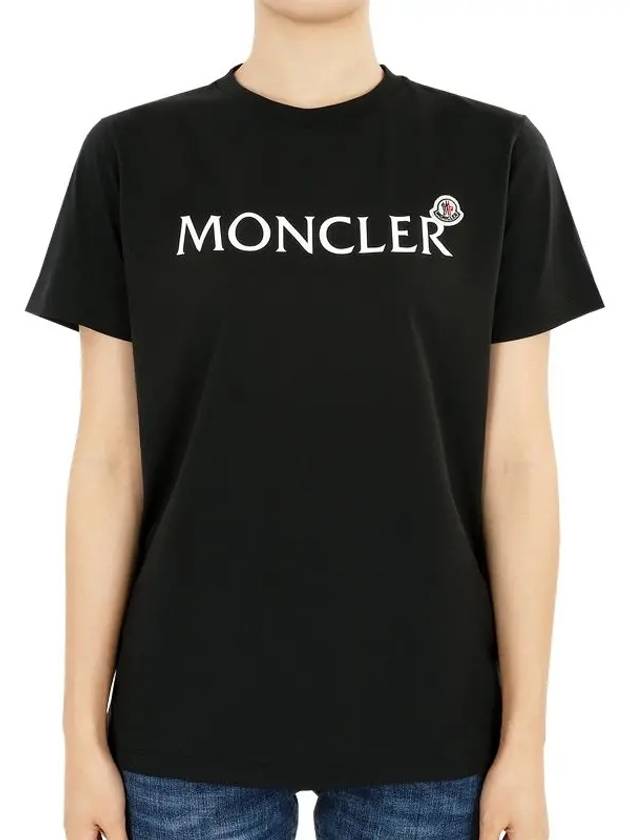 Kids lettering logo wappen short sleeve black 8C00003 89AFV 999 12 14A adult wearable - MONCLER - BALAAN 1