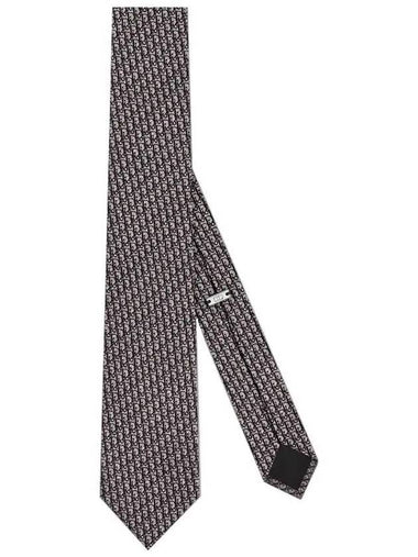 Oblique Silk Tie Black - DIOR - BALAAN 1