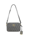 Matelasse Nappa Leather Shoulder Bag Marble Grey - MIU MIU - BALAAN 1