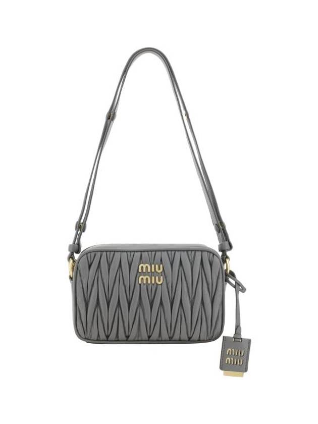 Matelasse Nappa Leather Shoulder Bag Marble Grey - MIU MIU - BALAAN 1