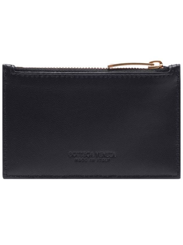 Intrecciato Zipper Card Wallet Black - BOTTEGA VENETA - BALAAN 5