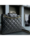 CC Big Logo Small Cross Shoulder Two Way Bag Black AS4596 - CHANEL - BALAAN 6