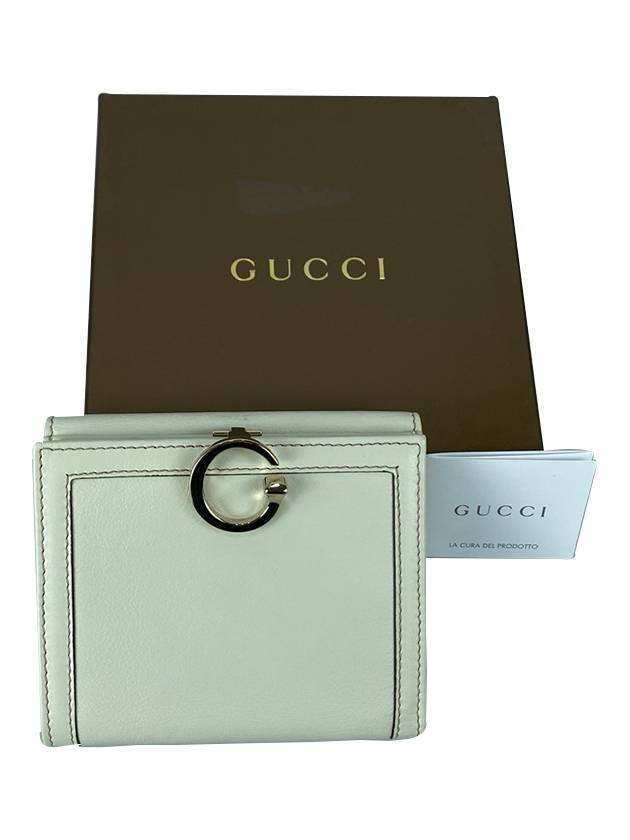 190392 496334 G steel logo hinge LOCK 3stage ivory ring - GUCCI - BALAAN 7