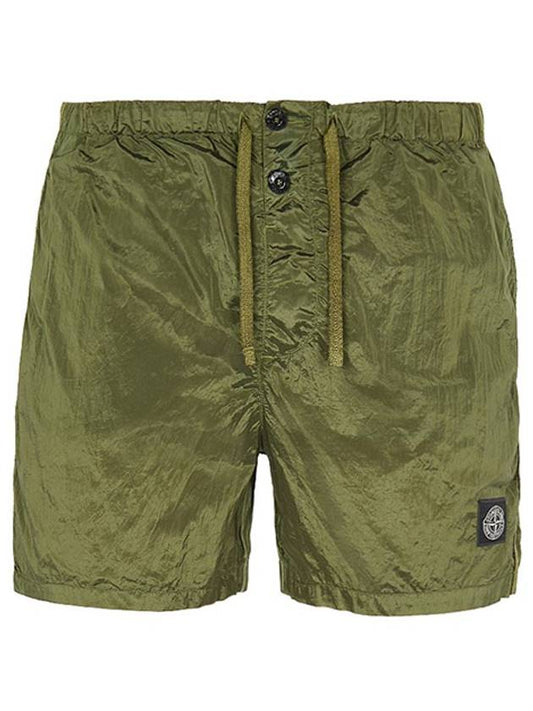 Men's Nylon Metal Swim Shorts Green - STONE ISLAND - BALAAN 2