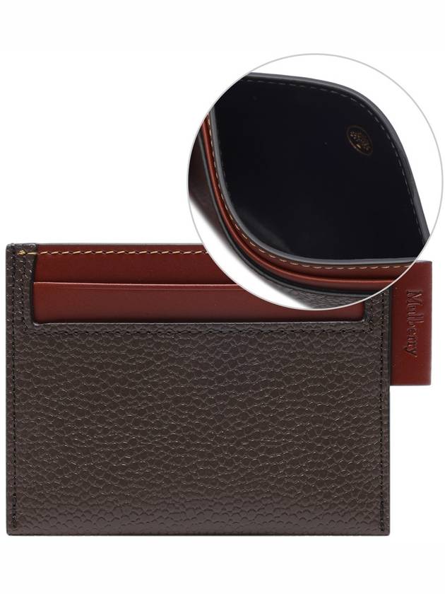 Heritage Logo Tag Leather Card Wallet Grey - MULBERRY - BALAAN 3