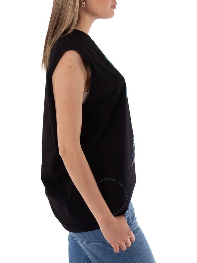 Mushroom Print Cotton Sleeveless Black - STELLA MCCARTNEY - BALAAN 4