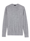 Crew Neck Wool Knit Top Grey - THEORY - BALAAN 1