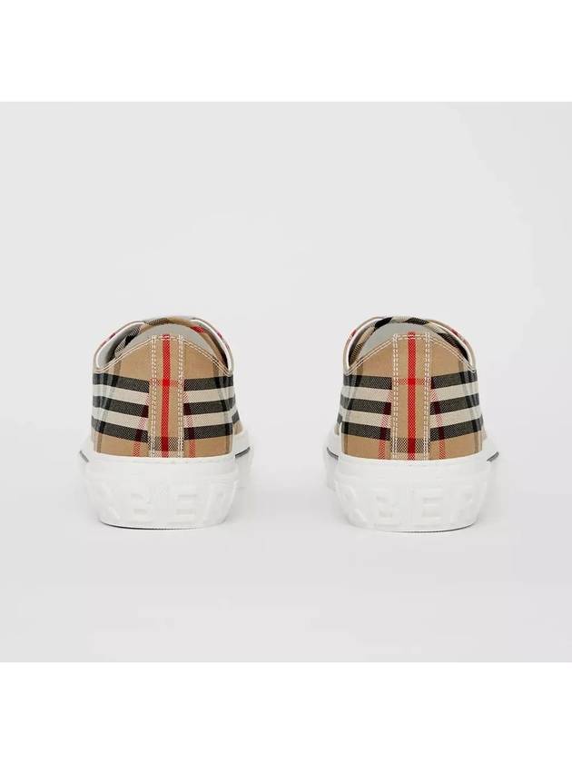 Vintage Check Cotton Sneakers Archive Beige - BURBERRY - BALAAN 4