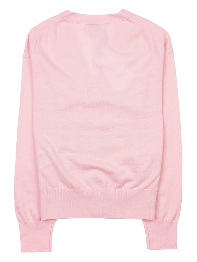 Boke Flower Embroidered Wool Cardigan Pink - KENZO - BALAAN 3