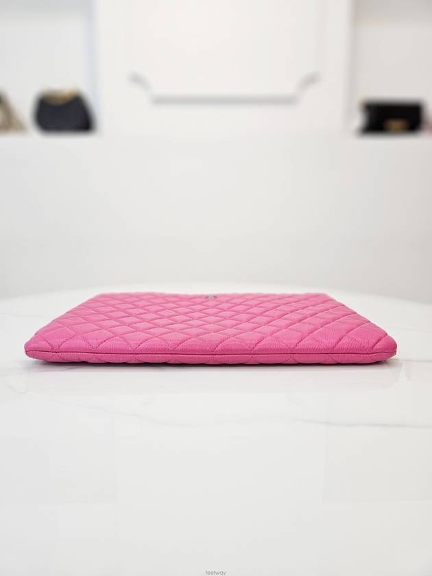 Caviar large clutch bag pink A82545 - CHANEL - BALAAN 4