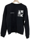 Men's Half Arrow Logo Print Sweatshirt Black - OFF WHITE - BALAAN 2