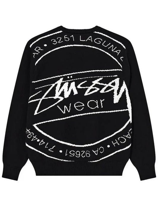 Laguna icon bag logo knit black 117223 BLACK - STUSSY - BALAAN 1