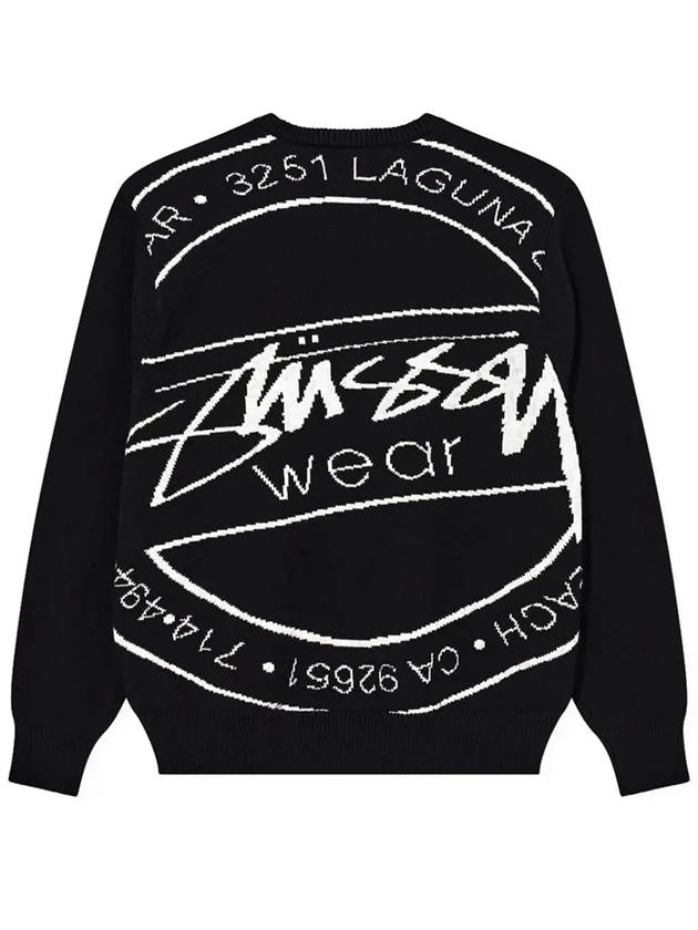 Laguna icon bag logo knit black 117223 BLACK - STUSSY - BALAAN 3