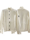 Kids Waffen Patch Wool Zip up Cardigan 6 8 Ivory 7916503Z1 V0093 - STONE ISLAND - BALAAN 1