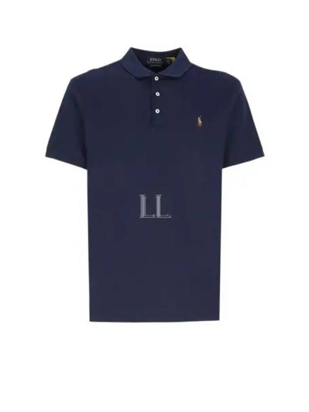 Embroidered Logo Pony Polo Shirt Blue - POLO RALPH LAUREN - BALAAN 2