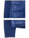 lining padding mix knit zip-up cardigan blue - MONCLER - BALAAN.