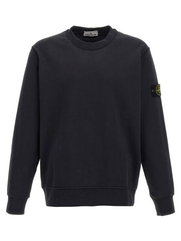 Compass Patch Cotton Sweatshirt Navy - STONE ISLAND - BALAAN 1