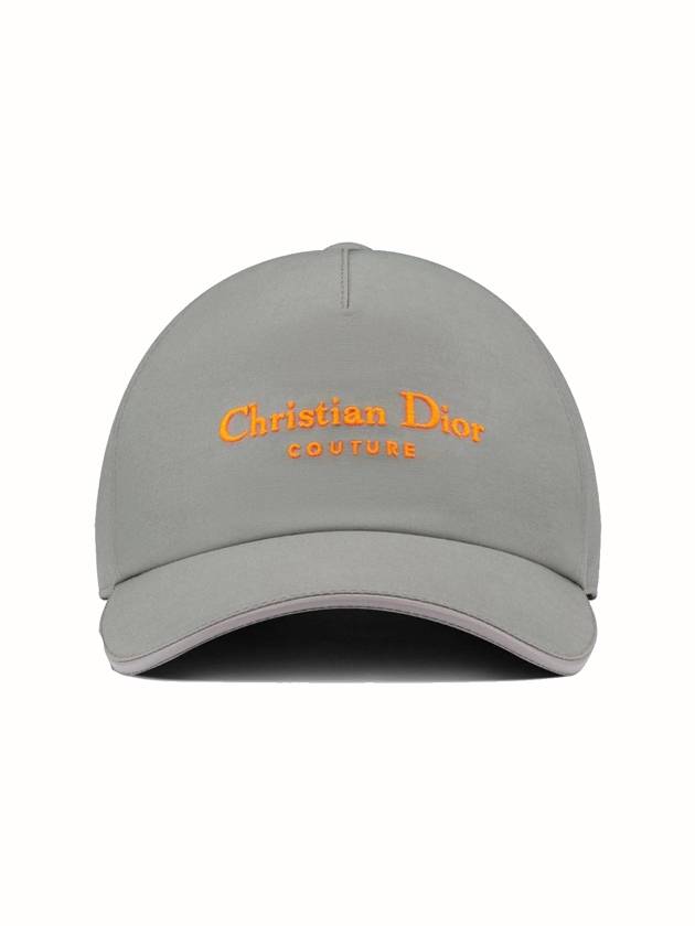 Couture Embroidered Logo Cotton Ball Cap Grey - DIOR - BALAAN 4