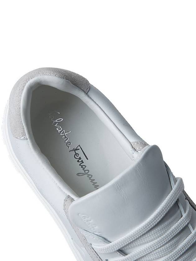 Gancini Low Top Sneakers White - SALVATORE FERRAGAMO - BALAAN 8