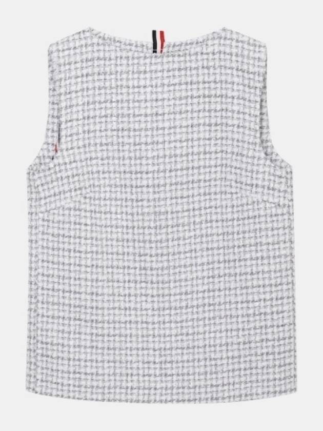 Tweed Bateau Column Top Sleeveless Medium Grey - THOM BROWNE - BALAAN 2