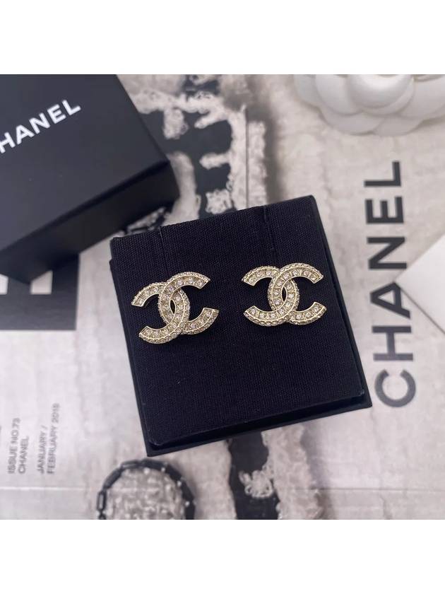 Metal Earrings Diamantes & Gold Crystal - CHANEL - BALAAN 5