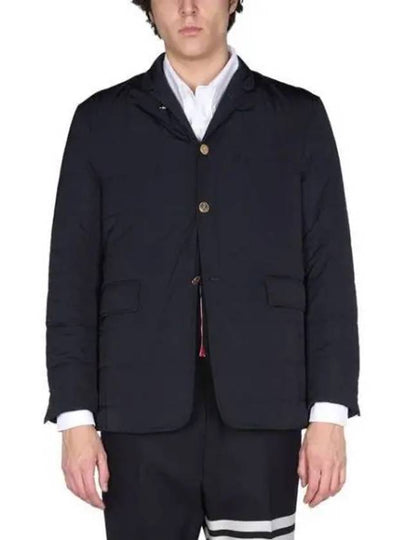 Center Back Striped Down Padded Jacket Navy - THOM BROWNE - BALAAN 2