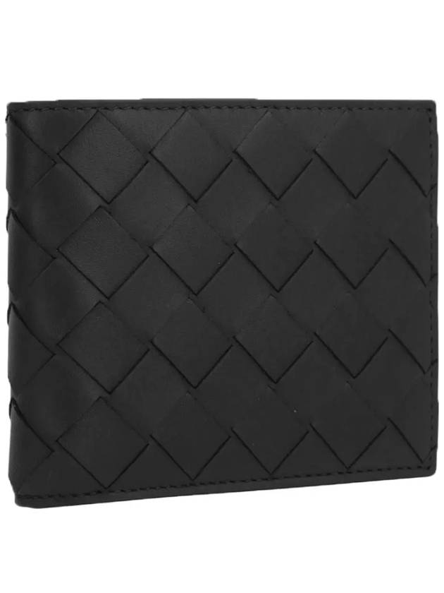 Intrecciato Leather Half Wallet Black - BOTTEGA VENETA - BALAAN 4