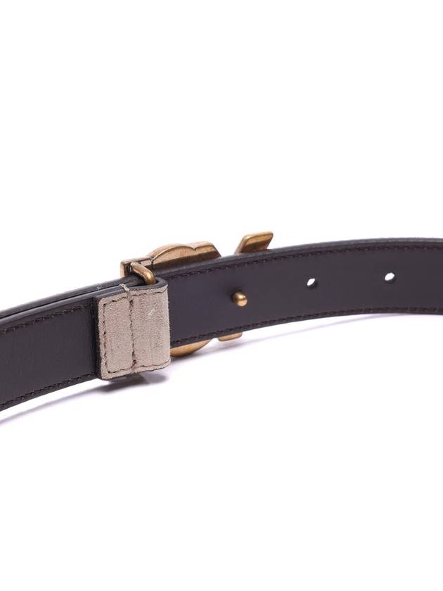 YSL Logo Belt Beige - SAINT LAURENT - BALAAN 7