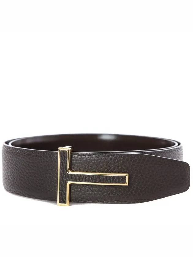 Ladder trimming gold T buckle pebbled belt 120TB248T LCL084 U7023 - TOM FORD - BALAAN 1