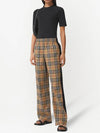 Side Stripe Vintage Check Stretch Cotton Trousers Archive Beige - BURBERRY - BALAAN.