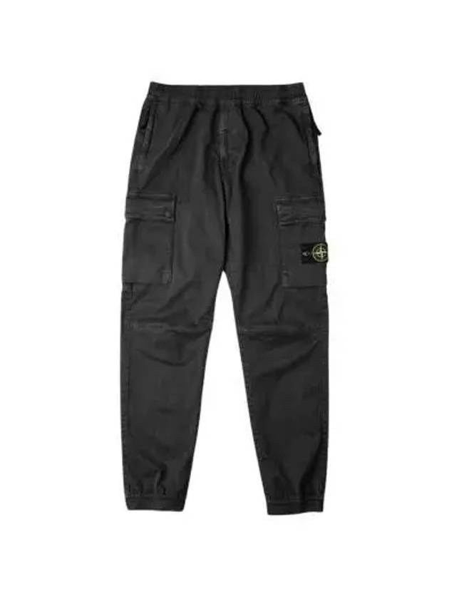 Stretch Cotton Cargo Straight Pants Grey - STONE ISLAND - BALAAN 3