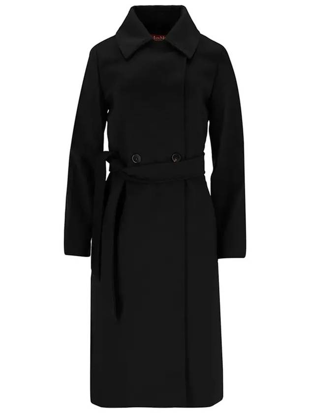 Bcollag Belted Double Coat Black - MAX MARA - BALAAN 4