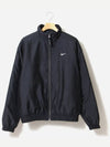 Men's Solo Swoosh Satin Bomber Jacket Black - NIKE - BALAAN.